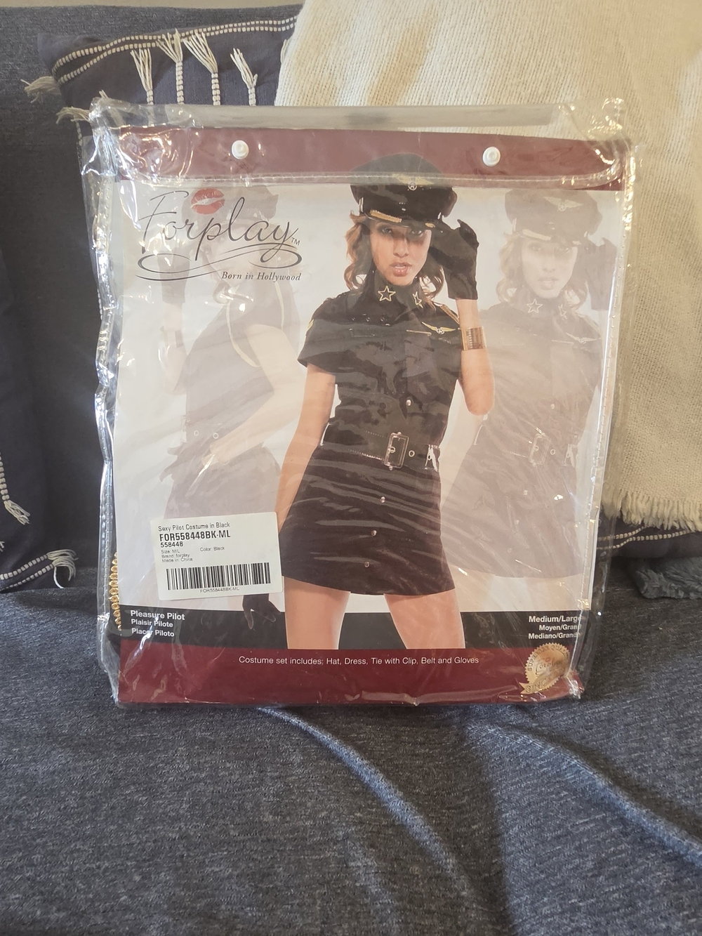 Forplay Black Women's Pilot Mini Dress Halloween Costume